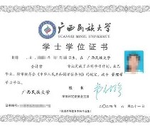 广西大学毕业证样本图片